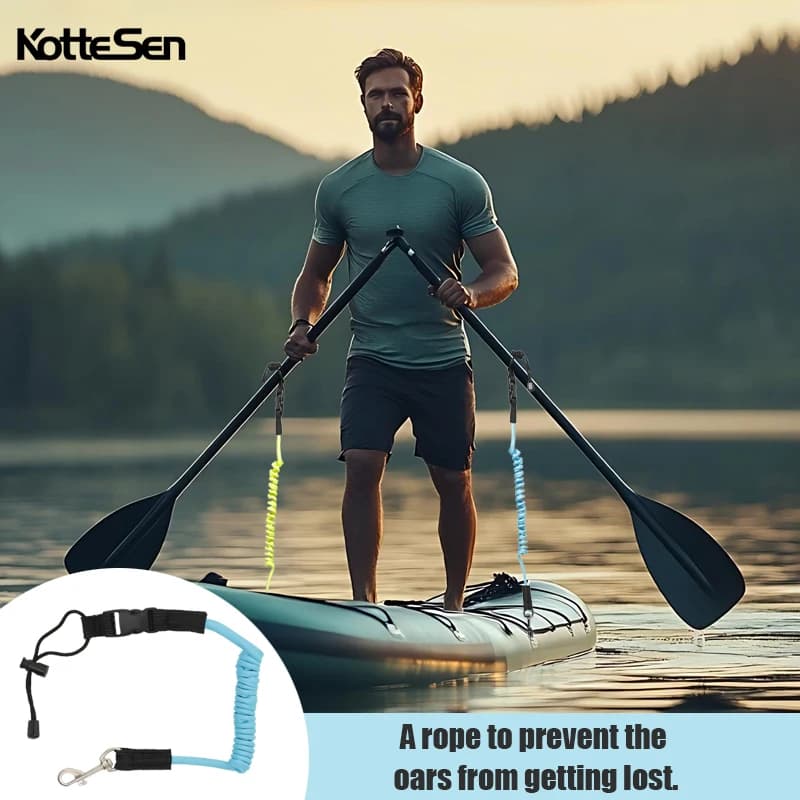 Paddle Rope, Inflatable Kayak Anti-Loss Safety Rope, Multi-Color Fixed Elastic Stand-Up Paddleboard Rope, Stretchable Paddle Rope