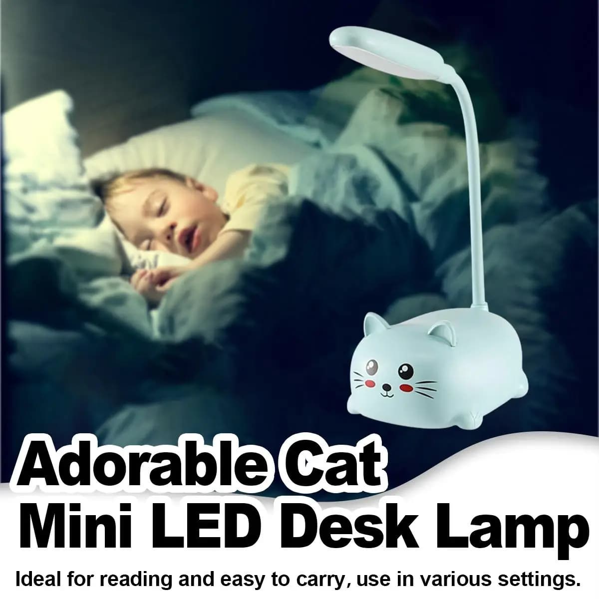 Lampada di luce notturna gatto animale pieghevole libro flessibile tubo design creativo carino tavolo ha portato wireless ricaricabile per la lettura del cartone animato