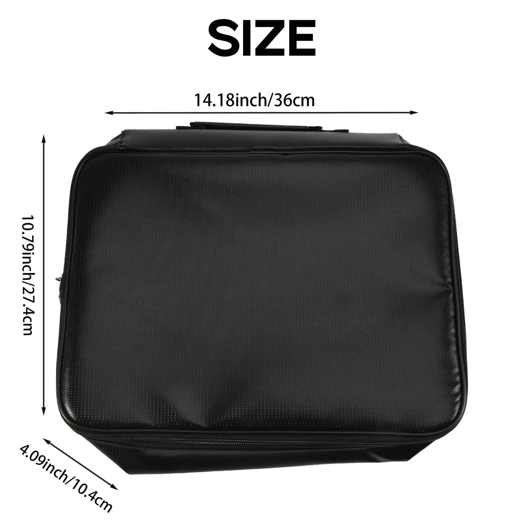 Pratica borsa organizer Borsa per documenti ignifuga con serratura Supporto per scatola di archiviazione portatile per documenti File Passaporto Certificazione