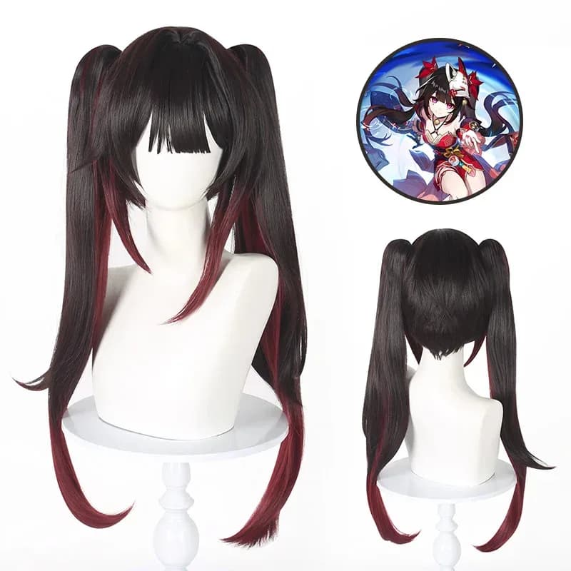 Gioco Honkai: Star Rail Sparkle Maschera Cosplay Animale Volpe Maschere a pieno facciale Parrucca Unisex Halloween Carnevale Festa Puntelli, 7;k'2.s;9,