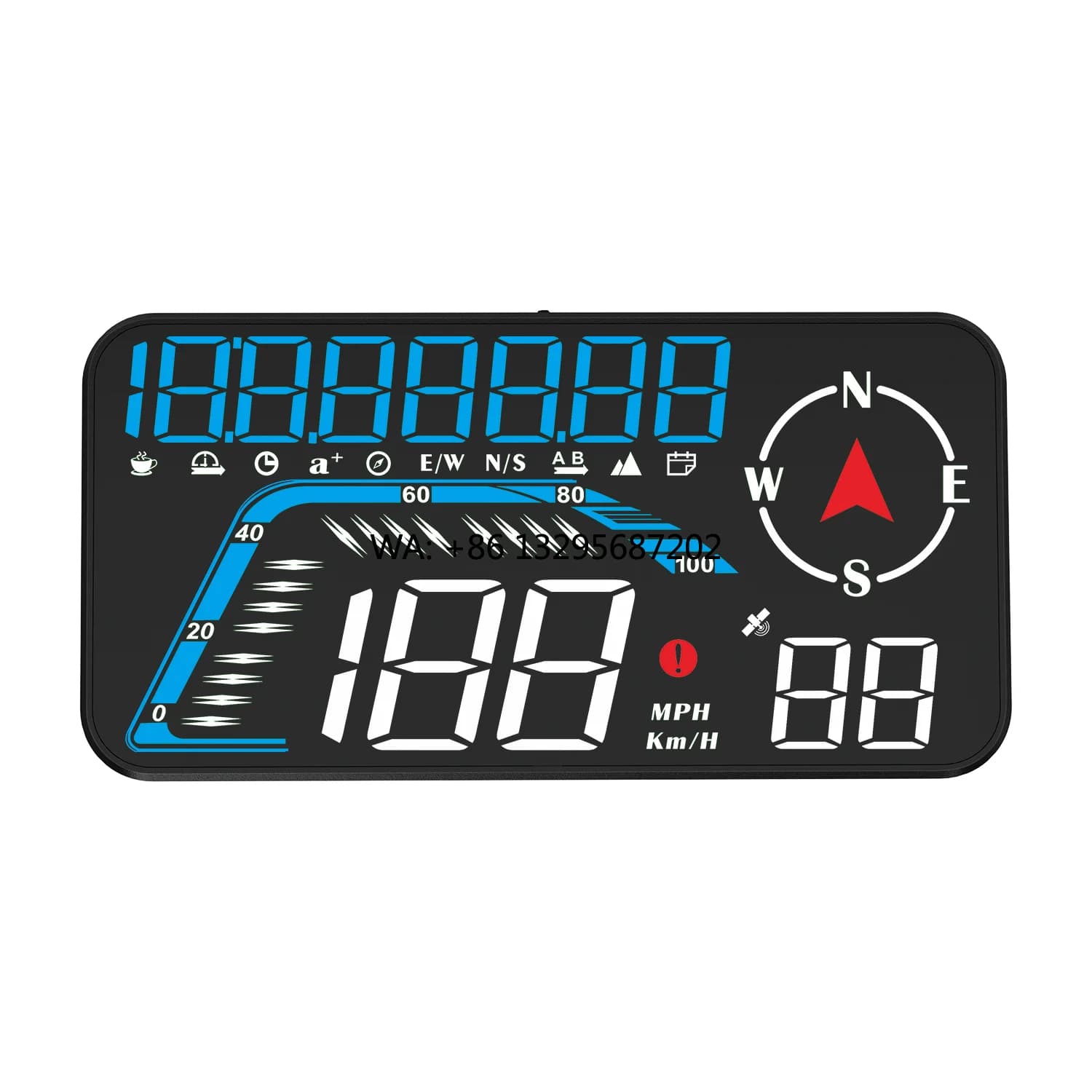 HUD G12 Display Head-up GPS USB Plug and Play, Intelligent Digital Speedometer for Auto, Auto Accessories