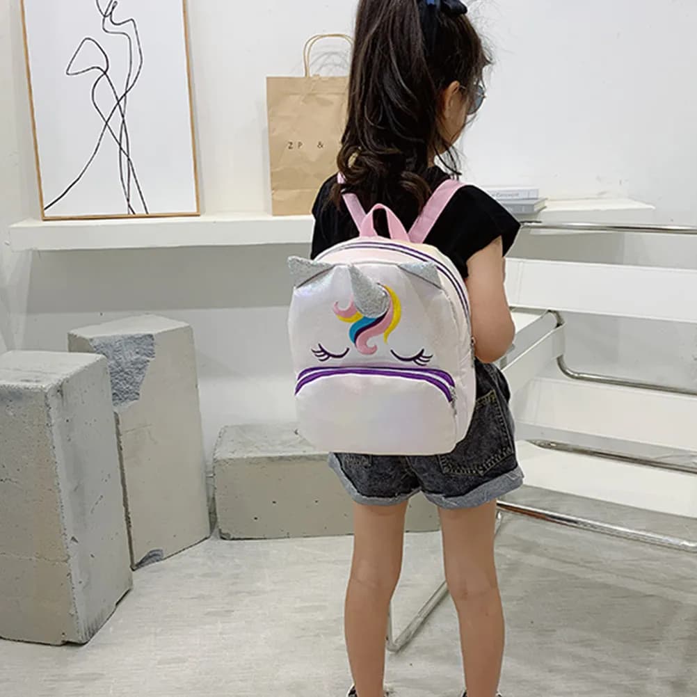 Zaino Scolastico per Bambini con Stampa Unicorno, Borsa per Libri, Zaino da Viaggio per Studenti, Borsa a Mano alla Moda, Cartone Animato Adorabile