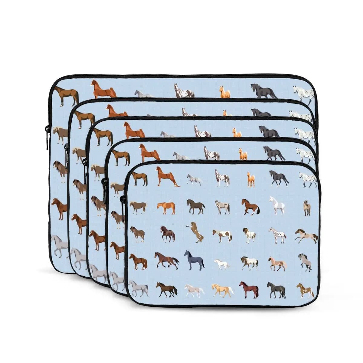 Custodia per laptop con motivo Razze di cavalli USA Custodia per laptop 10 12 13 15 17 pollici Custodia per notebook Custodia antiurto per tablet