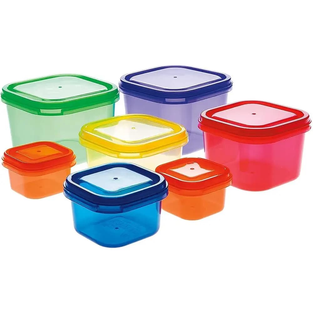 Set di Contenitori per il Controllo delle Porzioni da 21 Giorni e 7 Pezzi: Codificati a Colori, Senza BPA, Riutilizzabili per Preparazione Pasti e Conservazione Alimenti