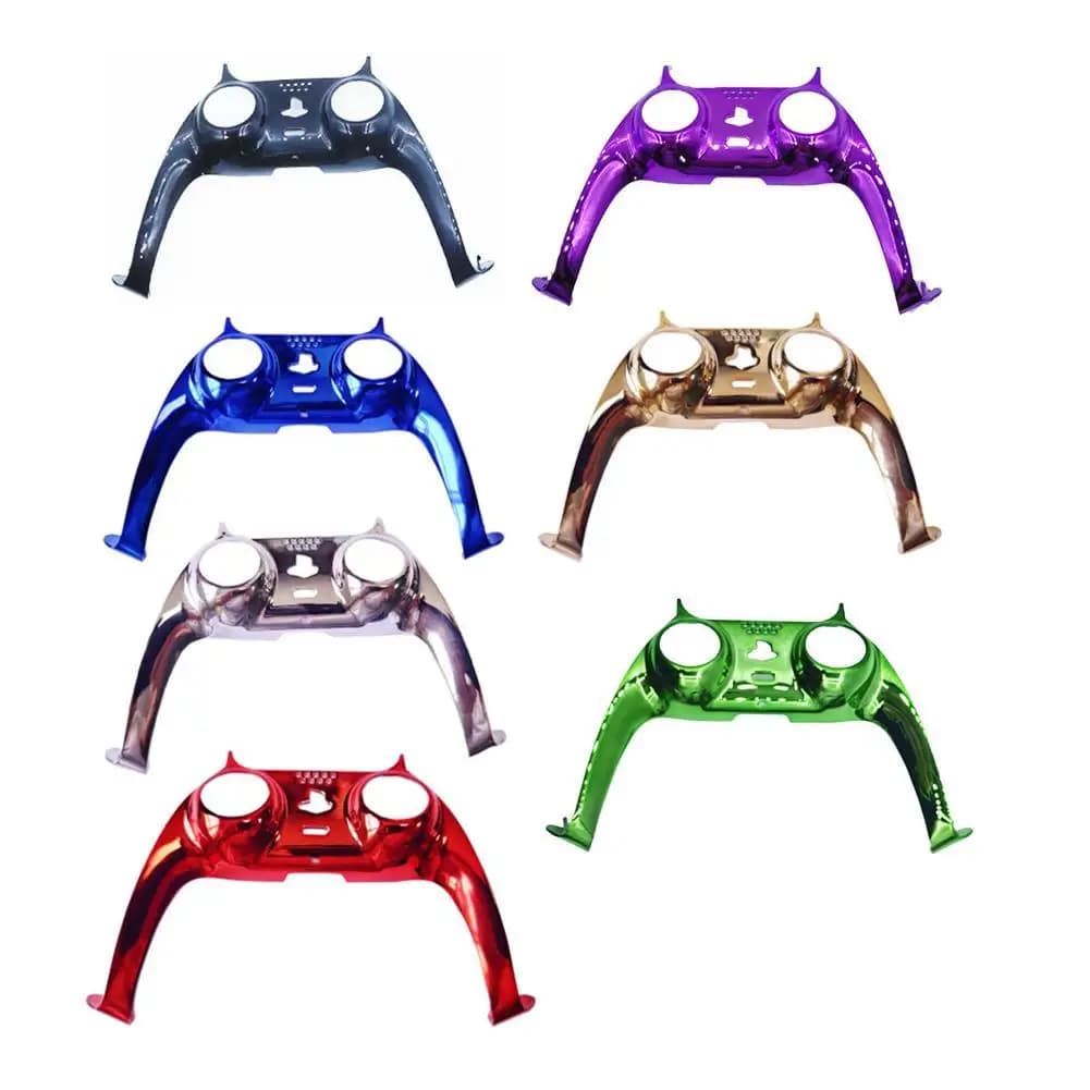 Chrome DIY Replacement Controller Shell Glossy Decorative Trim Shell Custom Plates Cover Compatible With PS5 Controller