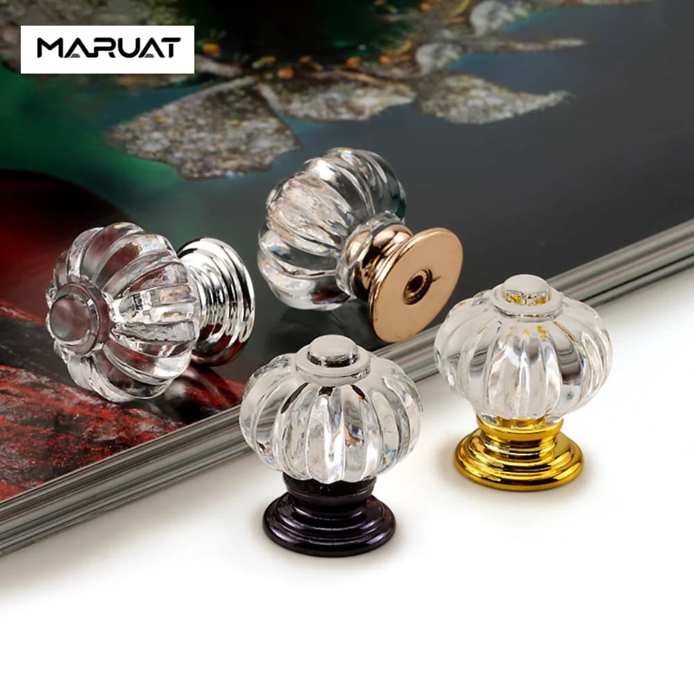 Manopole per porte Maniglie per cassetti in vetro cristallo Manopole per portagioie Maniglie per armadietti Kithcen Accessorio hardware per mobili