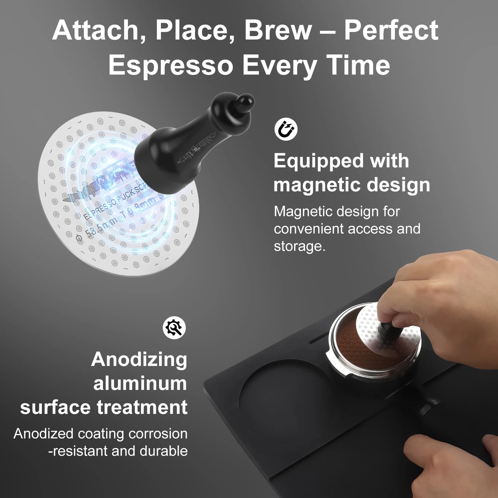 Magical Tamper for Malware Coffee Tool, N52 Magnetic Tool with Disk Screen