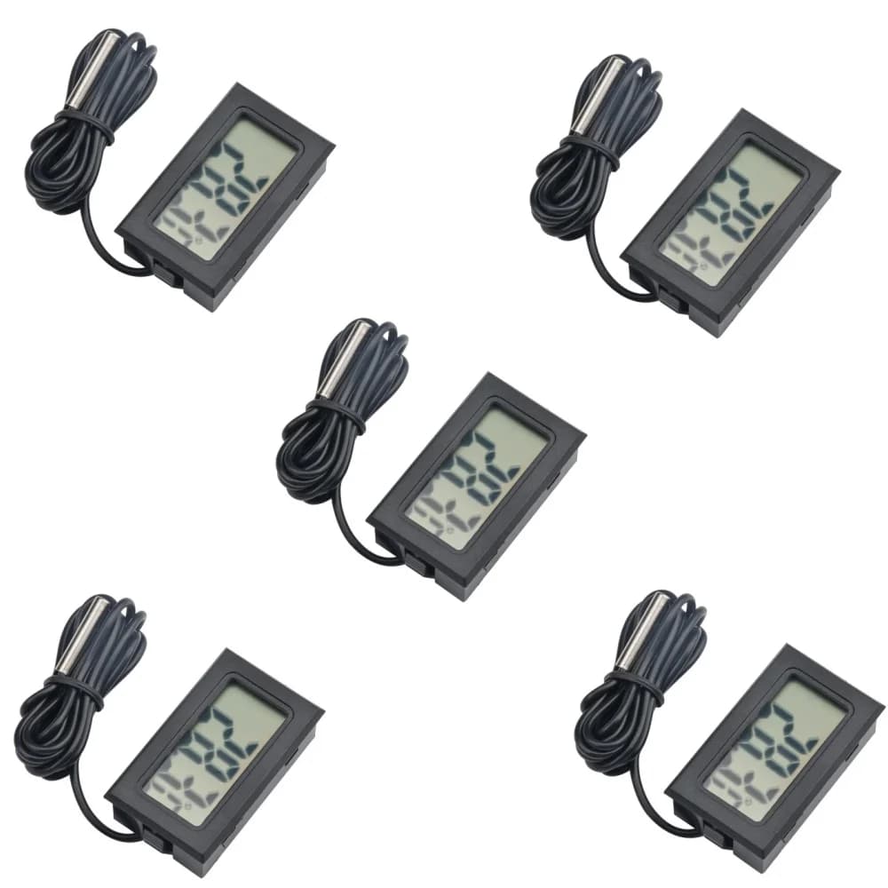 Mini LCD Digital Thermometer FY-10 Embedded Temperature Sensor Monitor Water Bath Aquarium Car Temperature Tester Detector