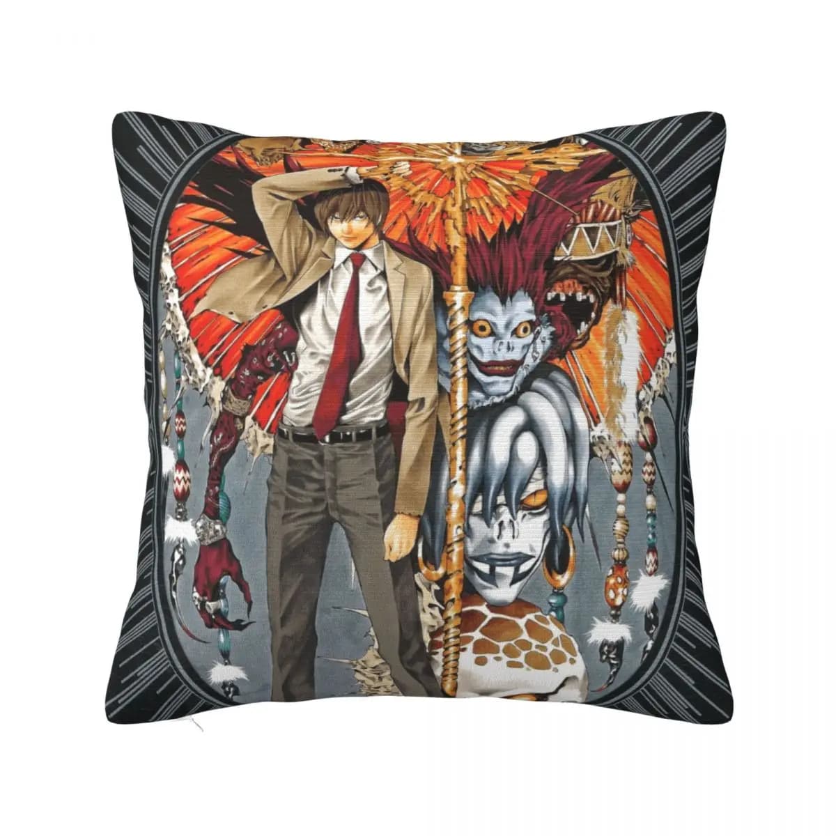 Kira The Judgement Federe quadrate Soggiorno Anime Death Note Giappone Manga Federa per cuscino Federa decorativa 40 * 40