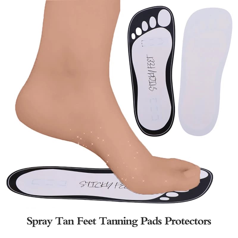 Pantofole abbronzanti da donna usa e getta da 20 pezzi che abbronzano i piedi appiccicosi Spray Tan Foot pad protezioni adesivi per accessori per il corpo 11 pollici