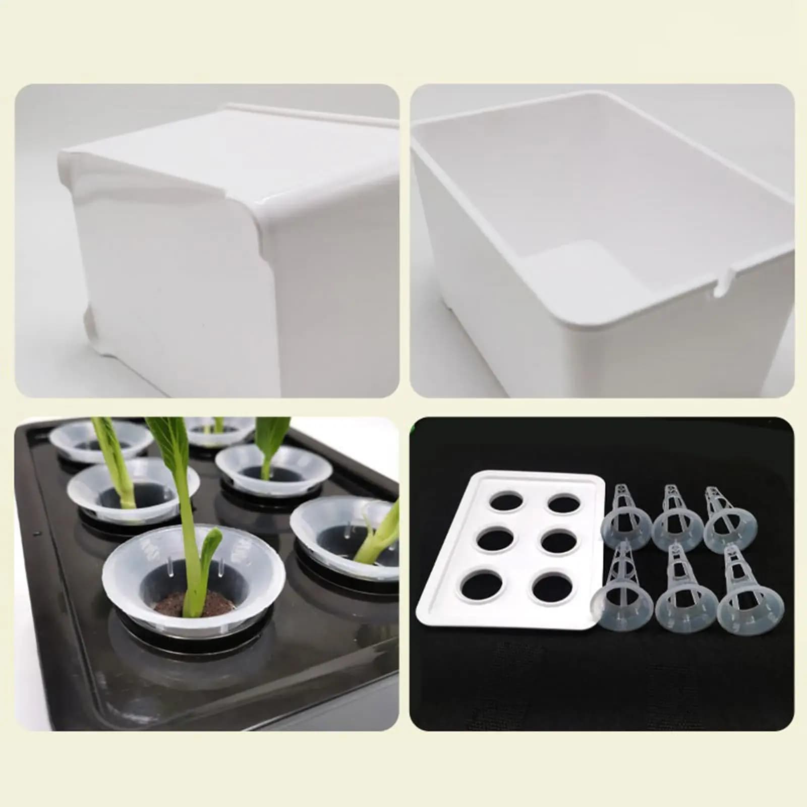 Sistema Idroponico da Interno, Contenitore per Coltivazione di Piante in Plastica PP per Giardino, Prato, Ufficio, Balcone, Facile da Installare per Principianti