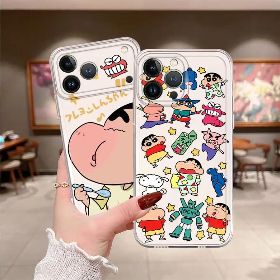 Cover Morbida per iPhone con Design Cool Cra-yons Shin-chans per iPhone 17 Pro Max 12 Mini Air 16 XS Max 15 14 Plus XR 17e 11 13 Pro