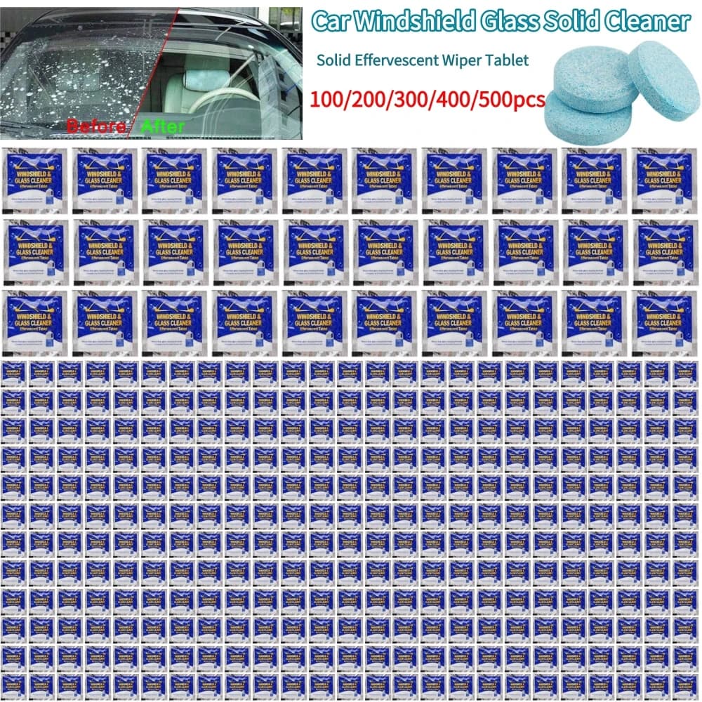 Detergente solido per vetri per parabrezza per auto, compresse effervescenti per tergicristallo, pulizia per WC, compressa per tergicristallo effervescente solida per auto