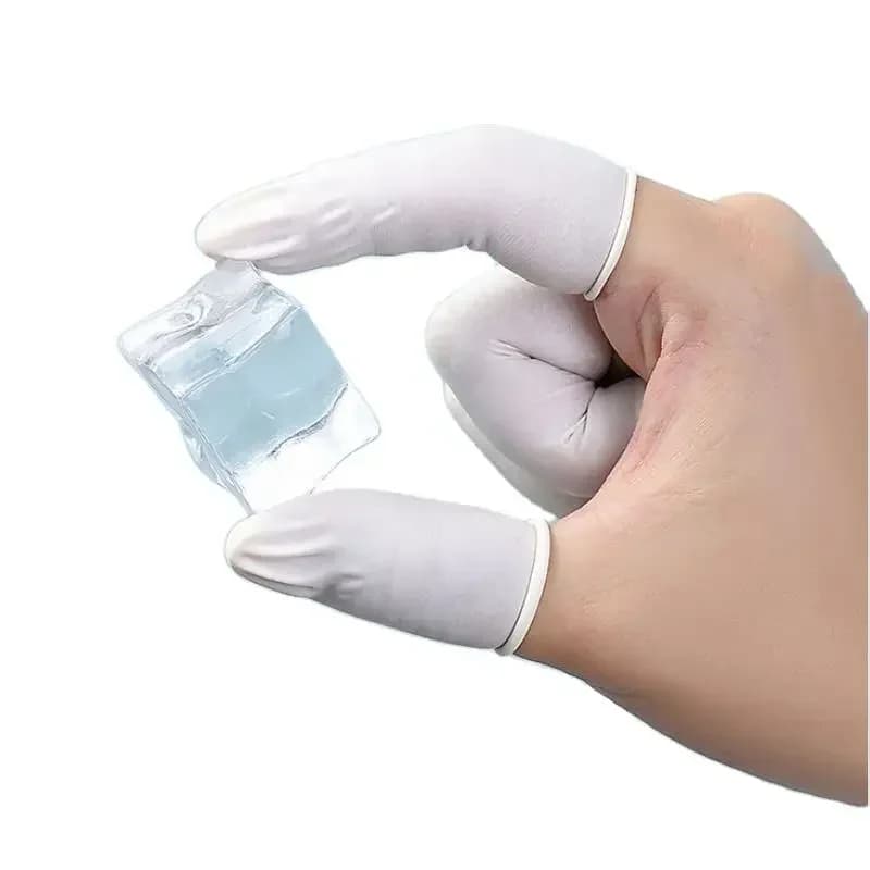 Guanti protettivi per dita usa e getta in gomma naturale antiscivolo in lattice antistatico per dita dita dei piedi