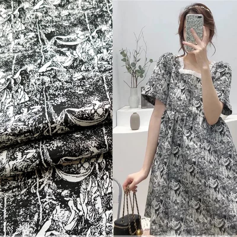 Ancient Greek Goddess Dark Patterned Jacquard Fabric Fashion High-end Clothing Dress Diy Sew By The Meter Brocade Cloth
