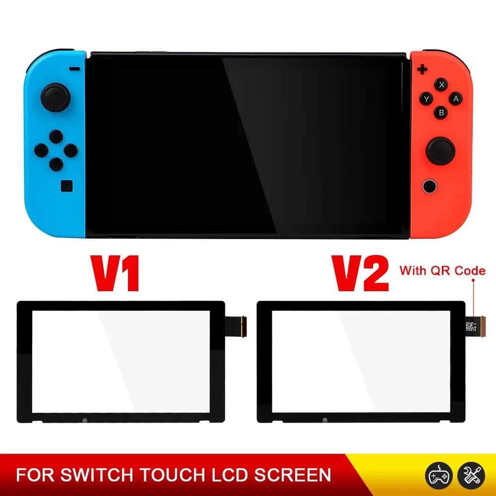 Display Digitizer di Ricambio per Vecchia Versione / V1, con Codice / Touch Screen V2 per Console NS Switch, Accessori per Giochi Switch