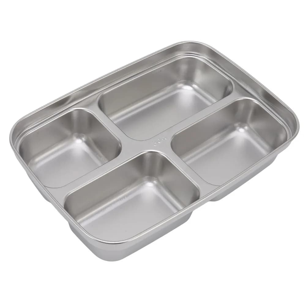 Cute 304 Stainless Steel Insulated Lunch Box 4 Compartment 1.4L Bento Lunch Box Food Storage Container For Camping