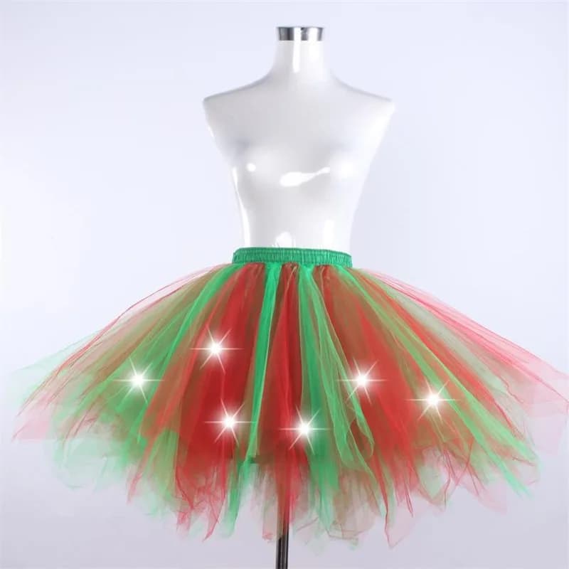 Elastico LED Glow Neon Fairy Women Tutu Light Up Dance Running gonna per Party Carnival Costume Cosplay Wedding Festival