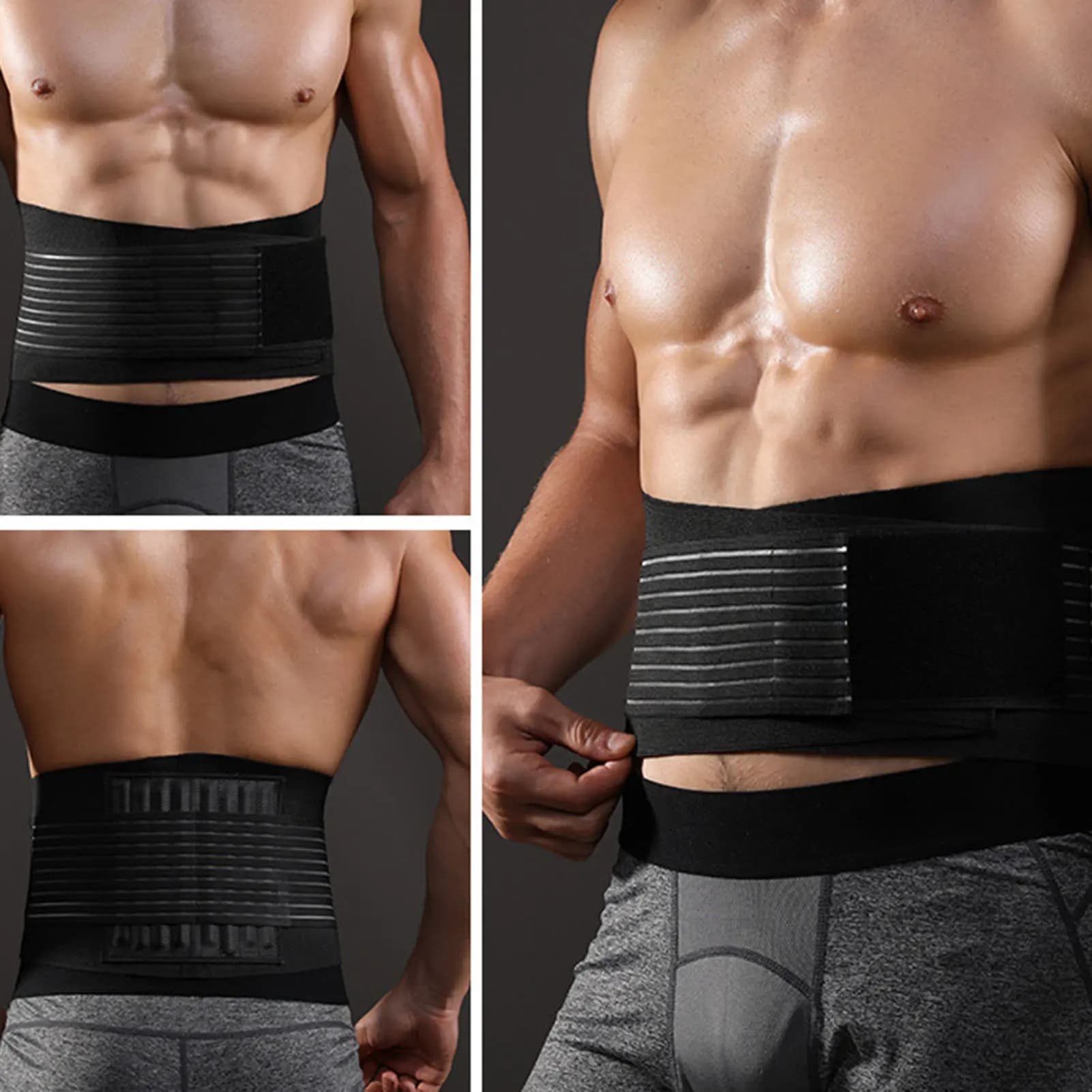 Sports Lumbar Support Belt with Gym Compression, Cycling, Running, Adjustable Elastic Belt for Men and Women