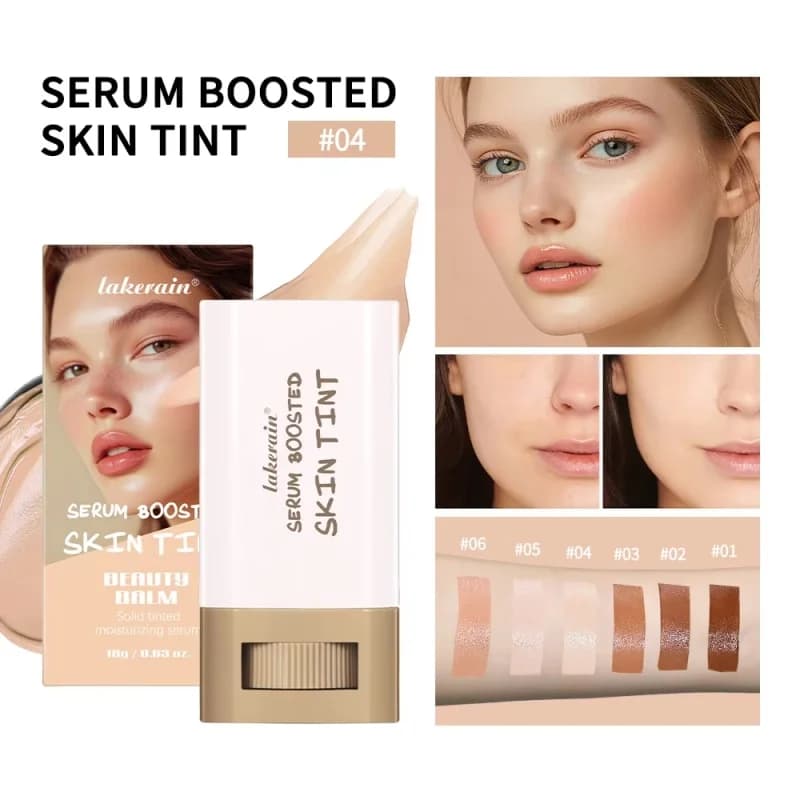 Fondotinta Stick Siero Boosted Skin Tint Balsamo Texture setosa Copertura idratante Paffuta Naturale Anche il tono della pelle Trucco da viaggio