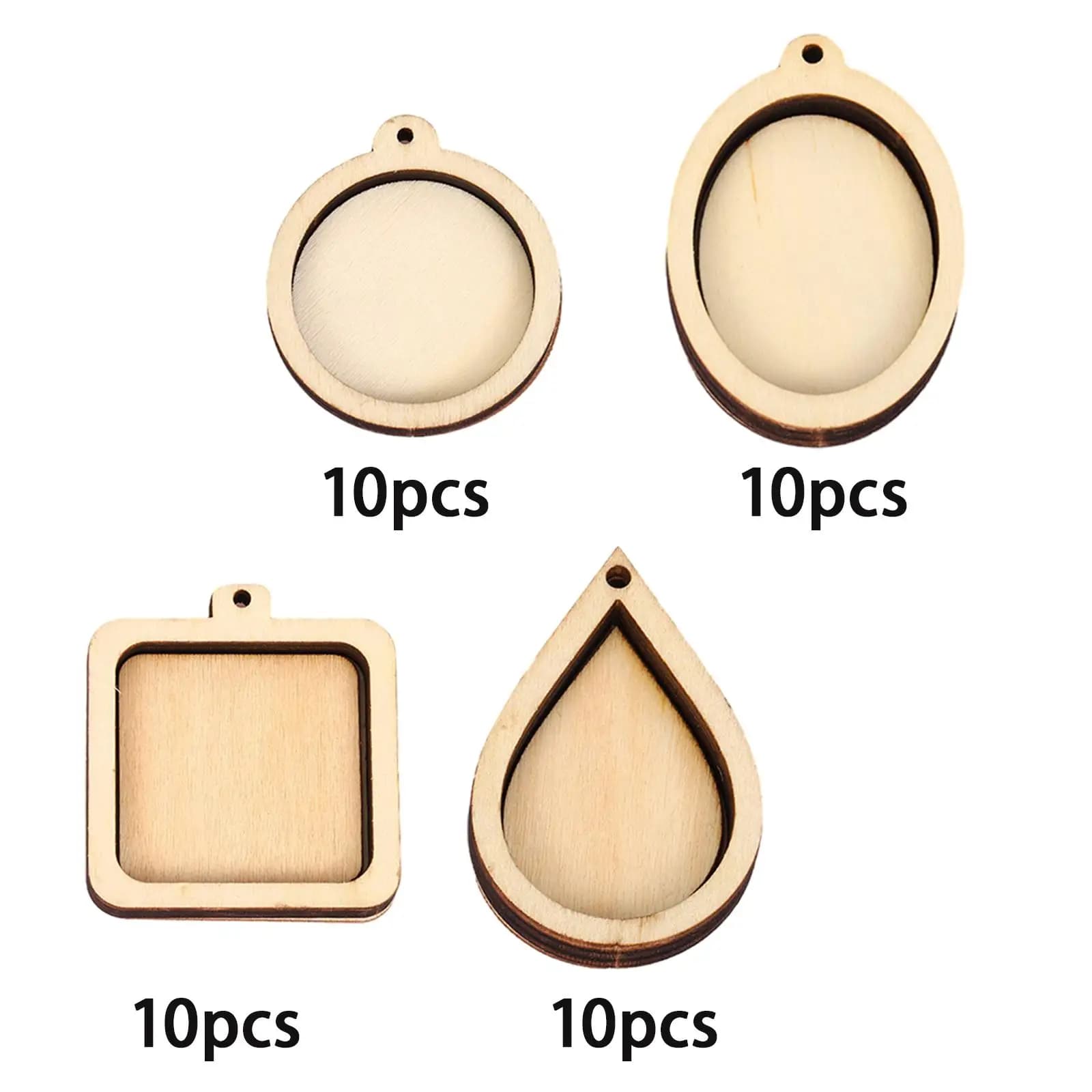 10Pcs Mini Embroidery Hoops Wooden Small Cross Stitch Frame for DIY Hanging Ornament Sewing Tools Craft Embroidery Accessories