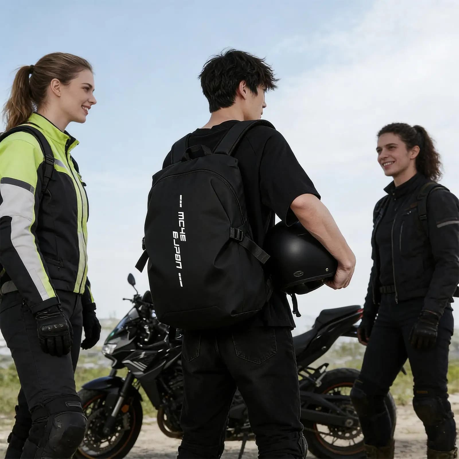 Borsa per casco da moto, borsa per attrezzatura da equitazione, zaino per casco da dirt bike, per bicicletta, avventura, campeggio, pendolarismo, turismo