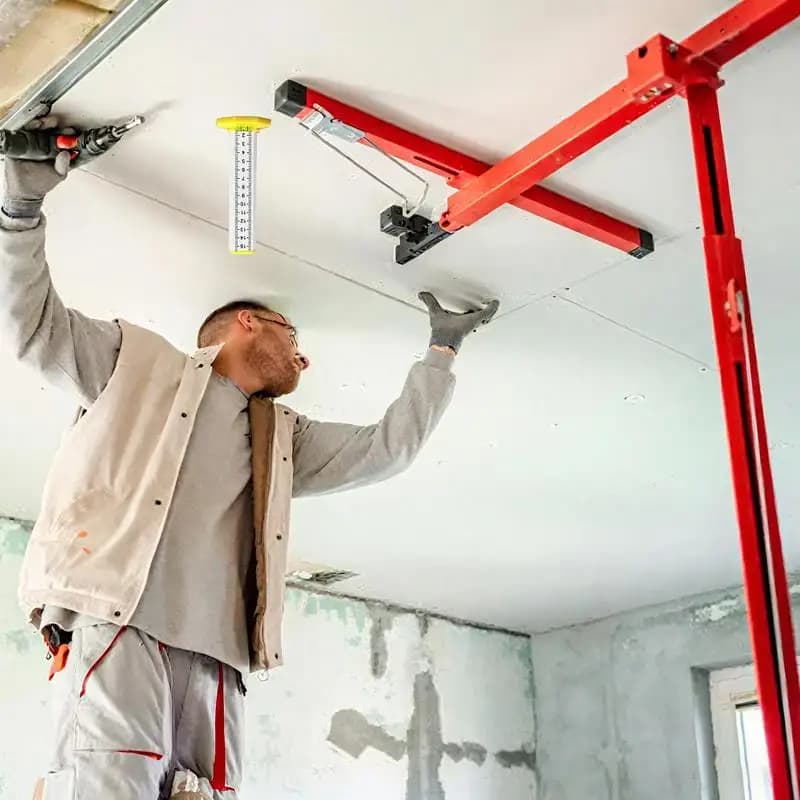 Strumento di livello Livellatore per piastrelle per soffitto Righello per marcatura dell'altezza Doppio uso con base magnetica Precisione per armadio a parete Terra Casa