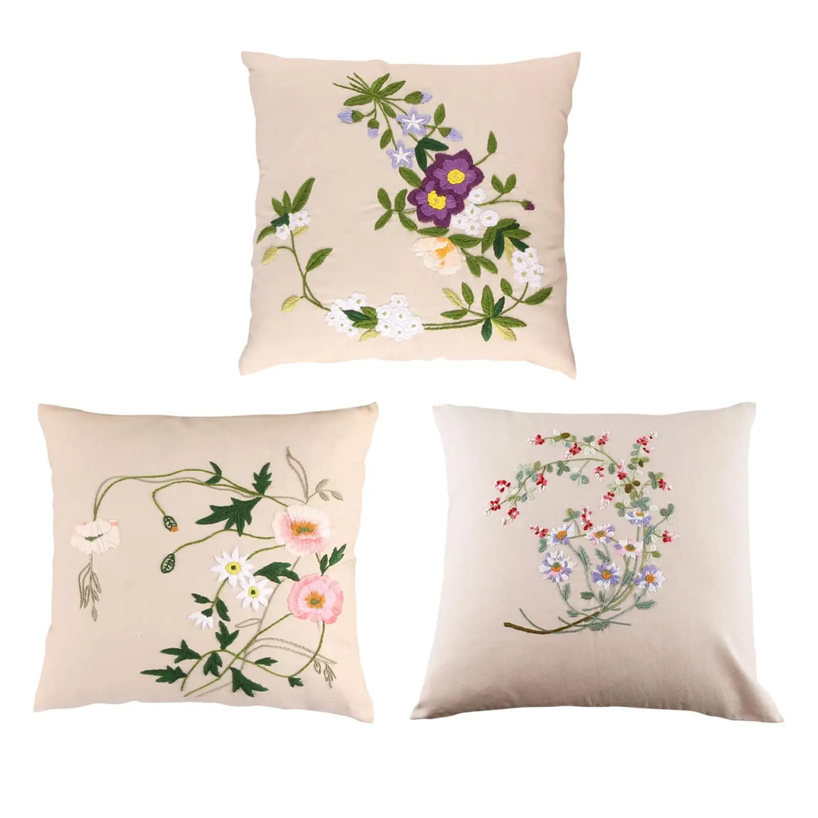 Fodera per cuscino moderna ricamo a punto croce federa ricamo Decor