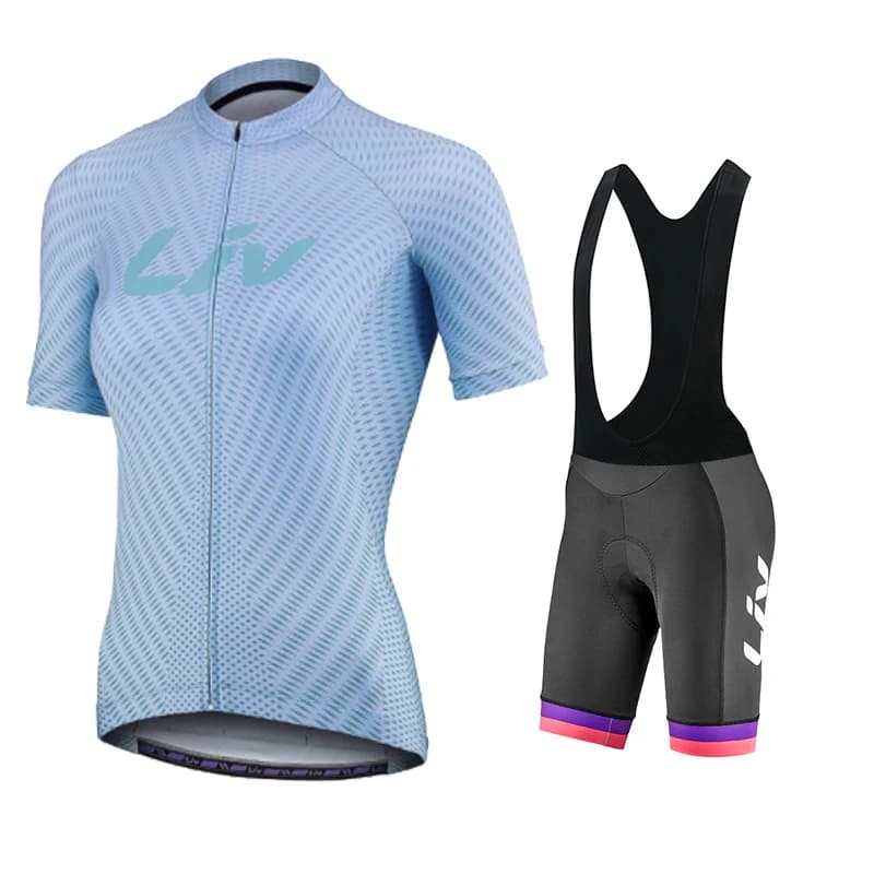 2025 LIV Summer cycling jersey Shorts with suspenders Set Women's Bicycle Short sleeve Cycling clothing Wearing Maillot Conjunto Ropa Cycling