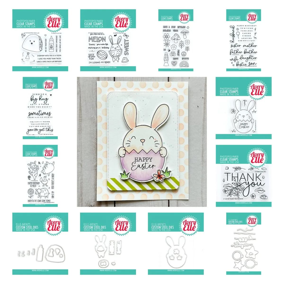 New Arrival Stamps and Dies 2024 Easter Egg Bunny Metal Cutting Die Polka Dots Stencil Set DIY Embossing Scrapbooking Decoration