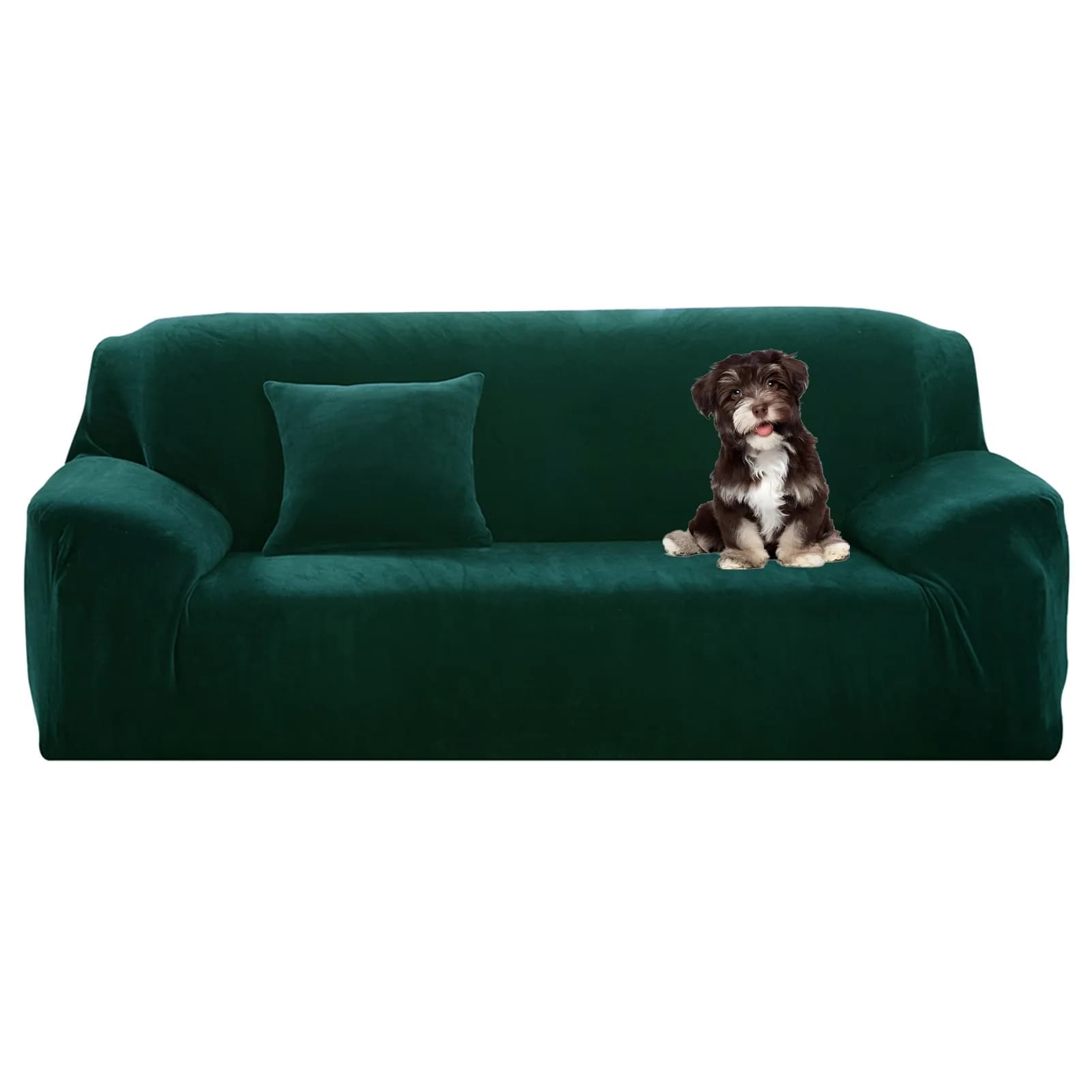 Stretch Velvet Sofa Covers for 1/2/3/4 Couch Covers Sofa Slipcovers Furniture Protector Soft with Non Slip Elastic Bottom