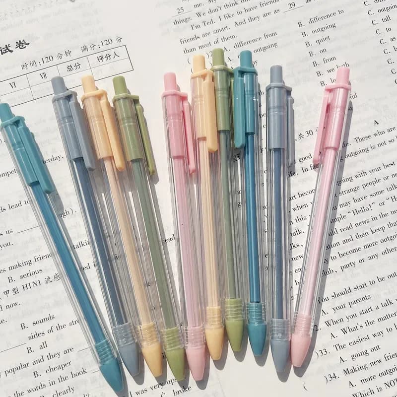 50PCS Ago Presse Semplice Morandi Presse Neutro 0.5 Ago Completo Acqua Bella Ragazza Cuore Penna