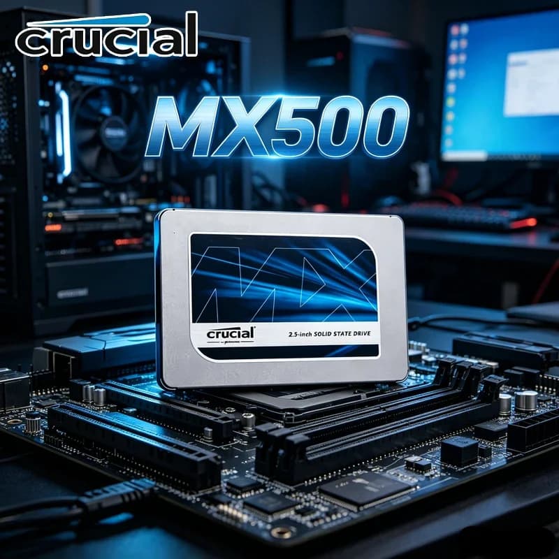 Crucial MX500 2.5 Inch SATA SSD 240G 500GB 1TB 2TB,3D NAND Fast Storage Drive for Laptop Desktop Gaming PC