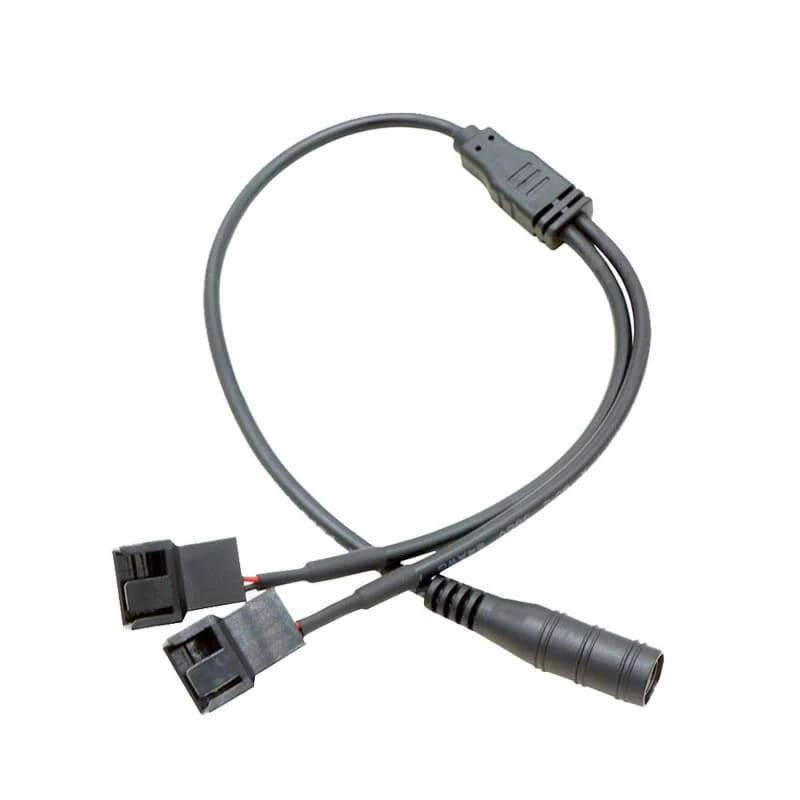Nuovo DC 5.5*2.1mm Femmina A 4 Pin Pwm Cavo Adattatore Ventola da 1 a 4/3/2/1 Modi Computer PC Ventola di Alimentazione Cavo connettore 12V Nero