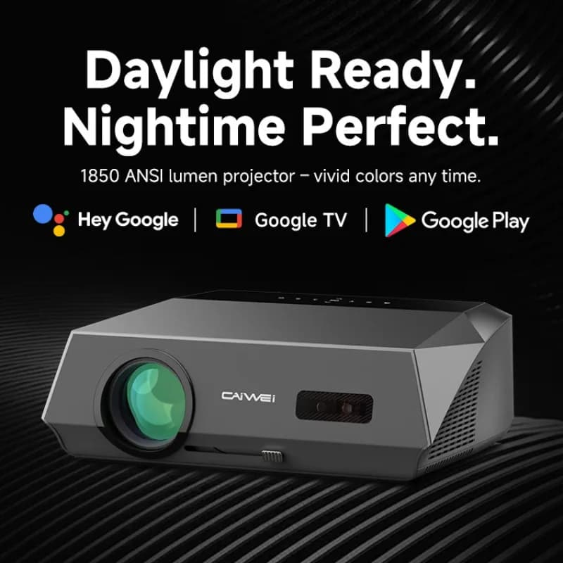 NEW Android14 Projector 4K Google GTV Native 1080P FHD 1850ANSI Lumen Home Theater Projector Dolby Audio NFC Screen HIFI Speaker