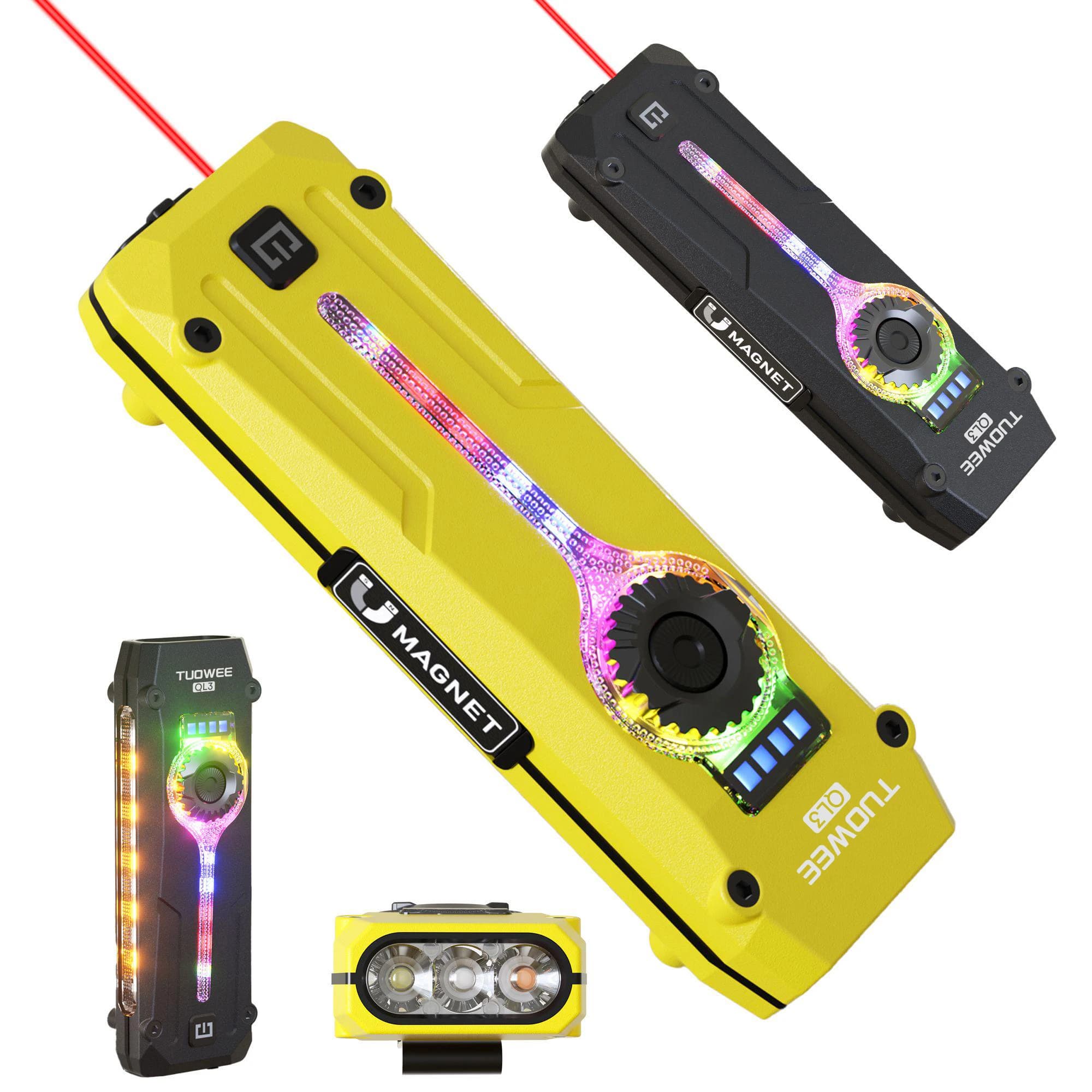 EDC Flat Pro Rechargeable Flashlight with Red ray, RGB light, UV and LED combination, portable pocket lights, for outdoor emergencies