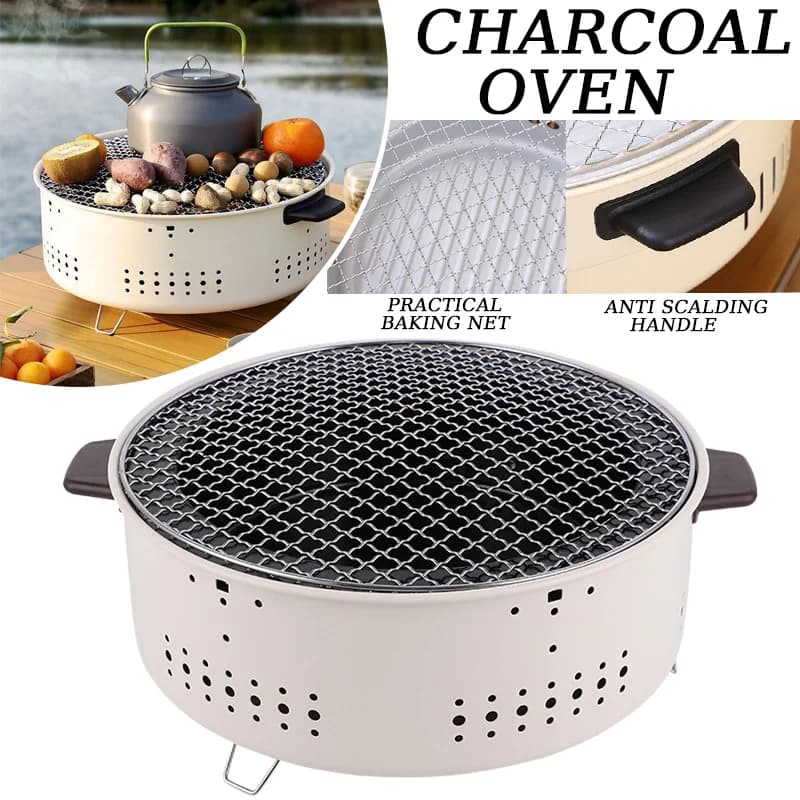 1/3 pcs Portable Removable Coal Oven Grill Stainless Steel Brace Outdoor Camping VIE LENTE
