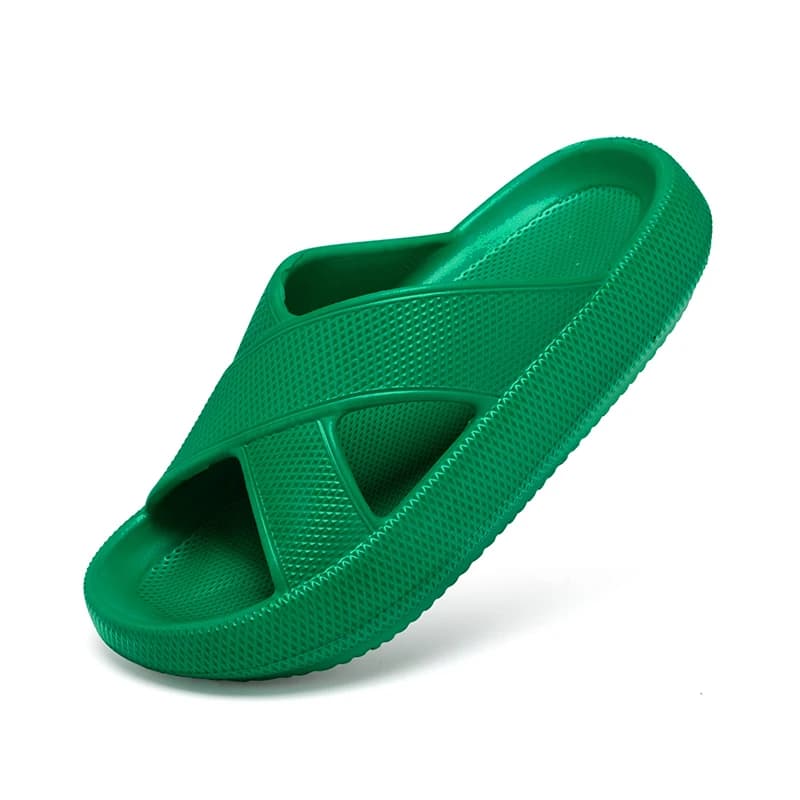 Summer Unisex Thick Soles Platform Slippers EVA Soft Comfortable Slides Slippers Anti Slip Lightweight