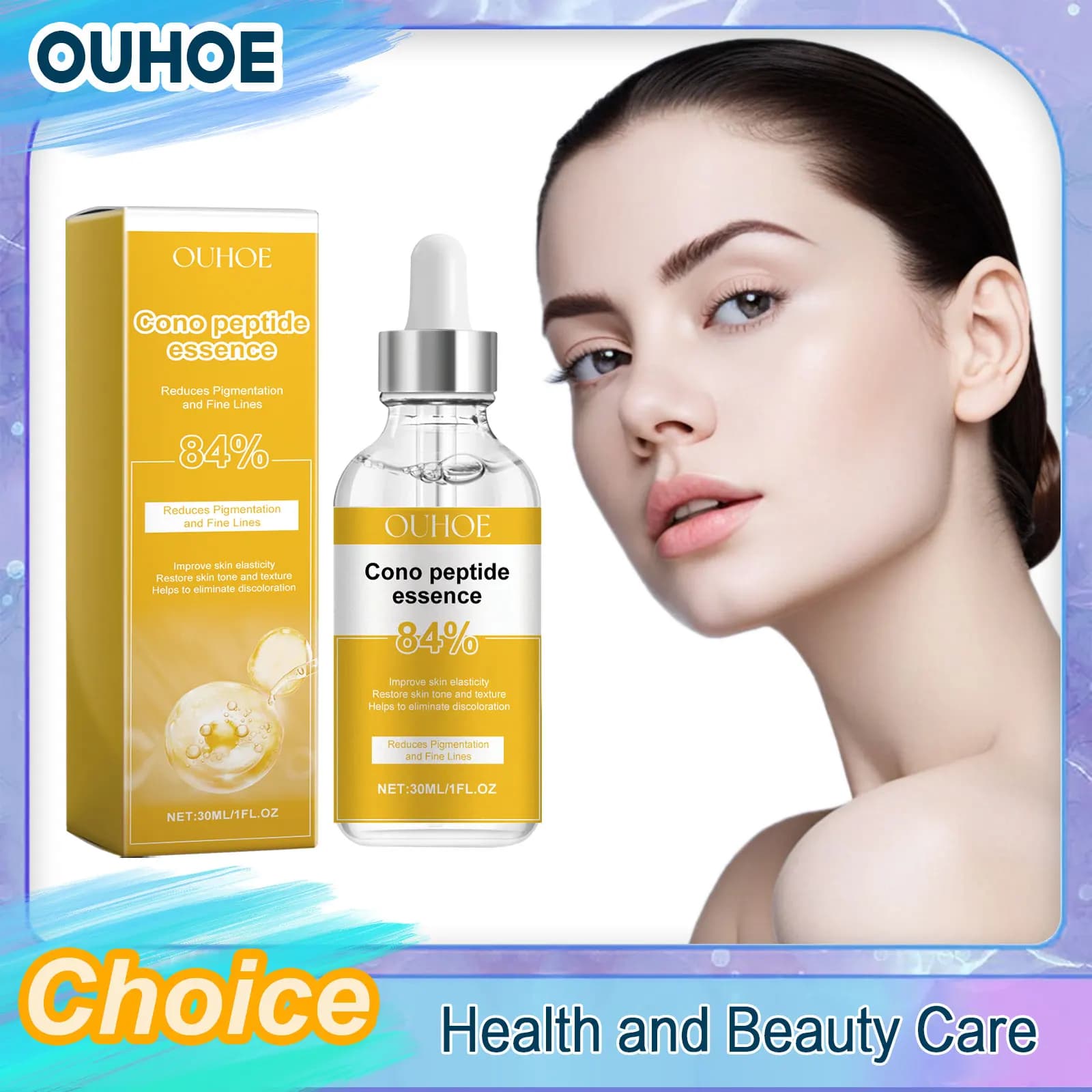Cono Peptide Essence Lighten Wrinkles Fine Lines Lifting Firming Whitening Deep Moisturizing Brightening Smooth Anti Aging Serum