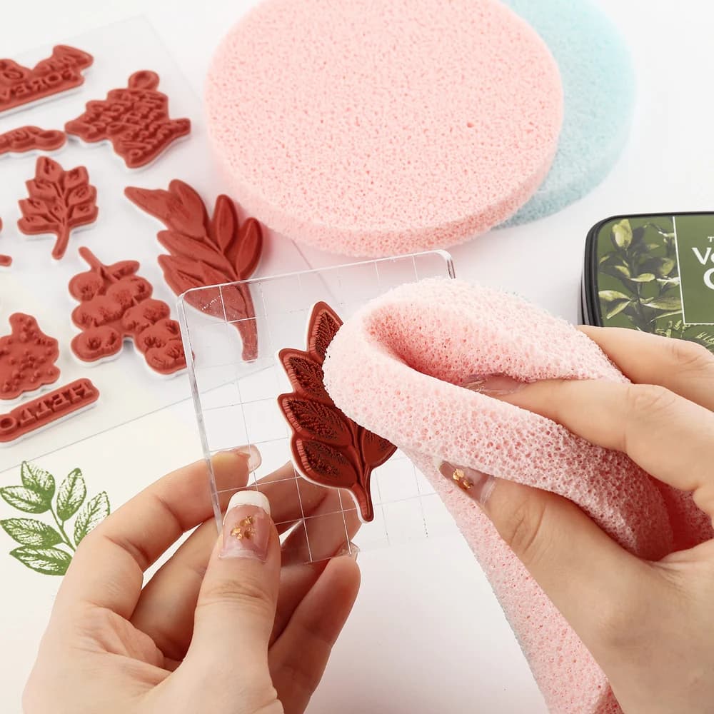 2Pcs/set Stamp Scrubber Multi-purpose Cleaning Sponge For DIY Crafts Inking Staining Paint Removing Ink Intricate Stamp Scrubber