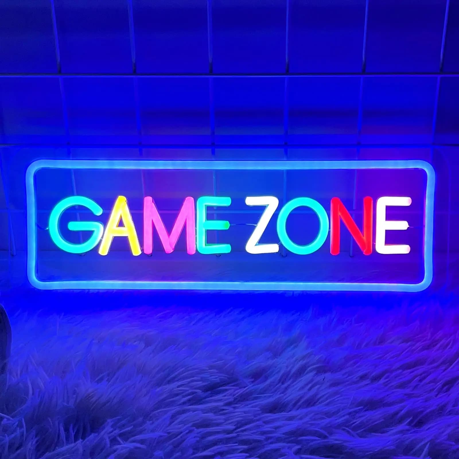 Insegna per zona giochi al neon da gioco per l'arredamento della sala giochi - Neon a LED per la stanza dei ragazzi adolescenti, decorazioni da parete per giocatori - I migliori regali per ragazzi, bambini