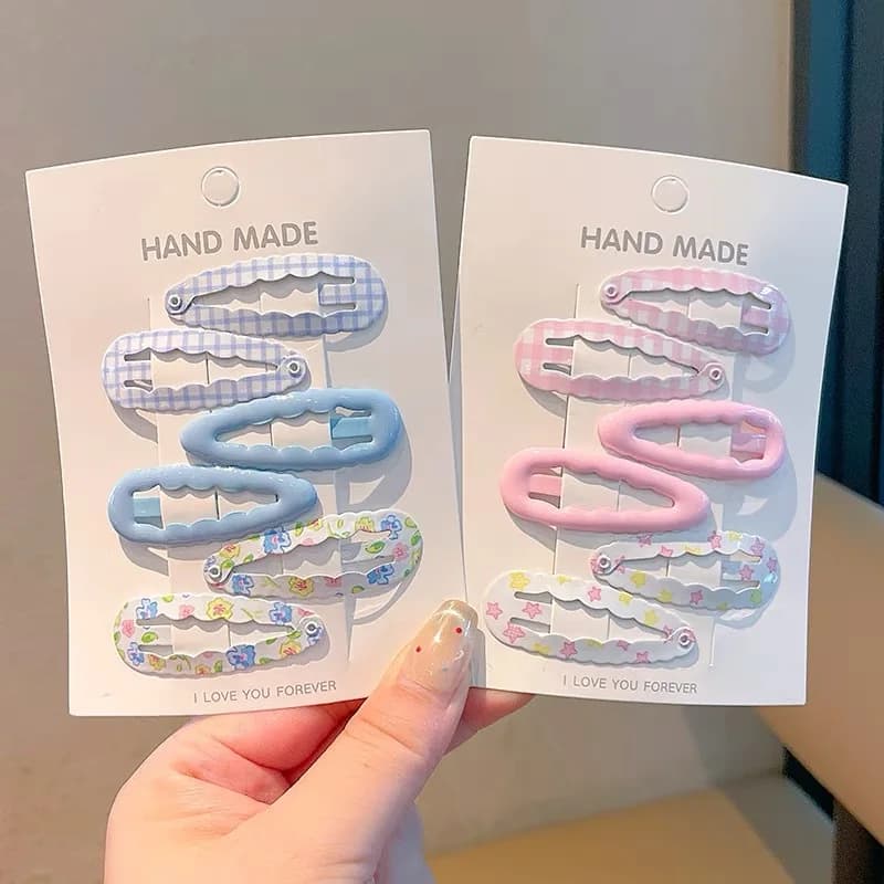 6 pezzi forcina per bambini ragazze frangia laterale capelli spezzati onda colorata clip Bb mollette carine copricapo ragazze accessori per capelli per bambini