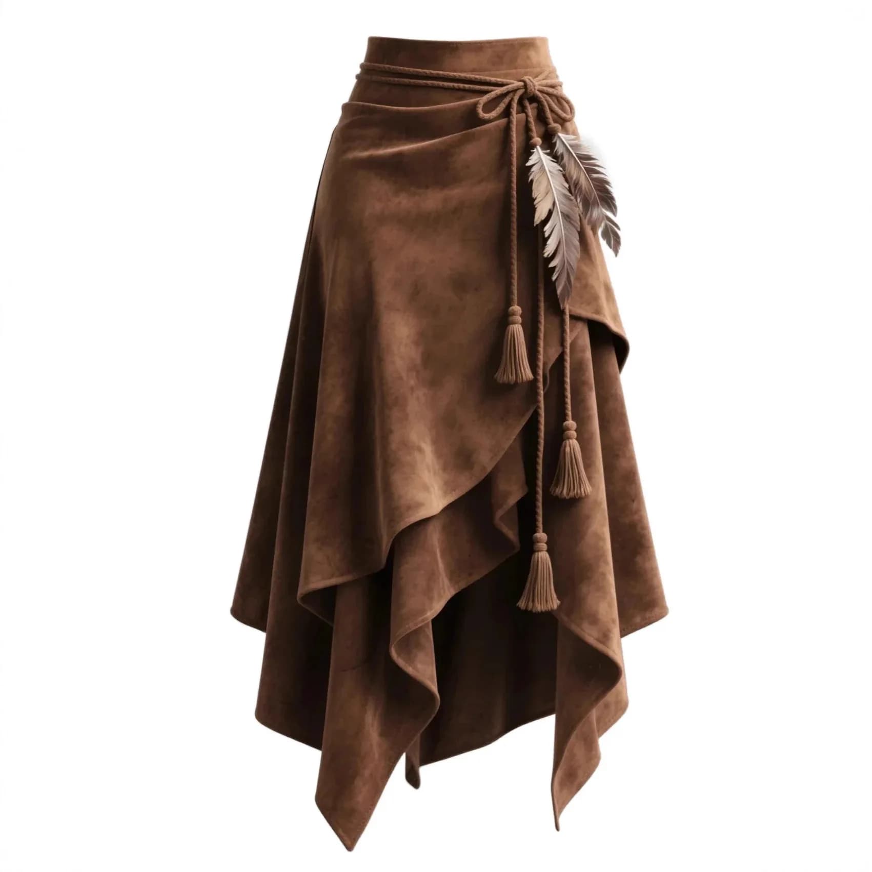 Women Skirts Mid Length Skirt A Line Irregular Lace Up Elegant High Street Zipper Splice Vintage Solid Y2k Streetwear Work 2026