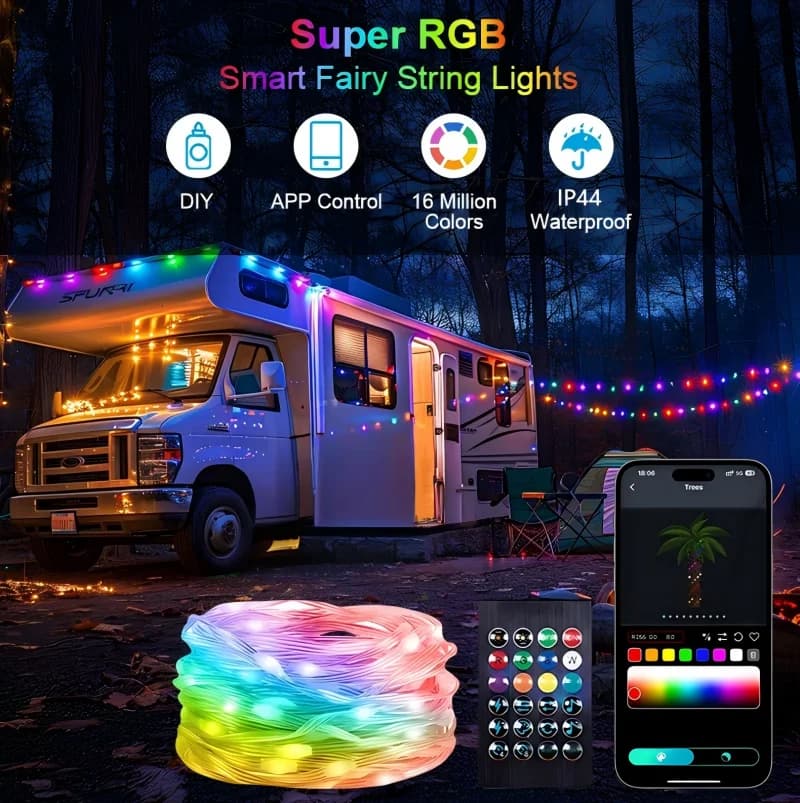 Fated USB LED Lights with 20M 200LED Copper Wire, Exterior Lamp, Christmas Tree Decoration Garland, Weddings and Celebrations