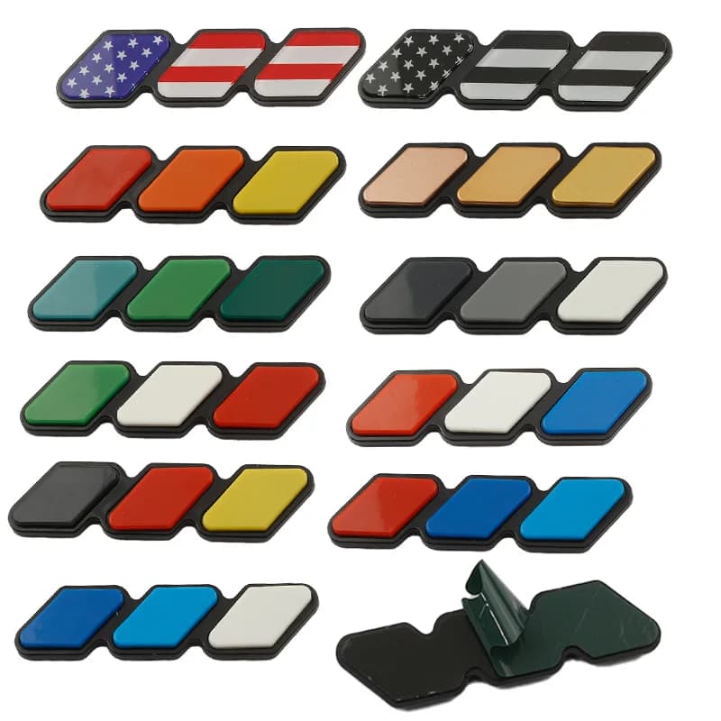 Emblema Adesivo 3D Tricolore per Griglia Auto Toyota TRD Tacoma Tundra 4Runner Highlander Rav4, Striscia per Griglia di Aspirazione Aria Auto