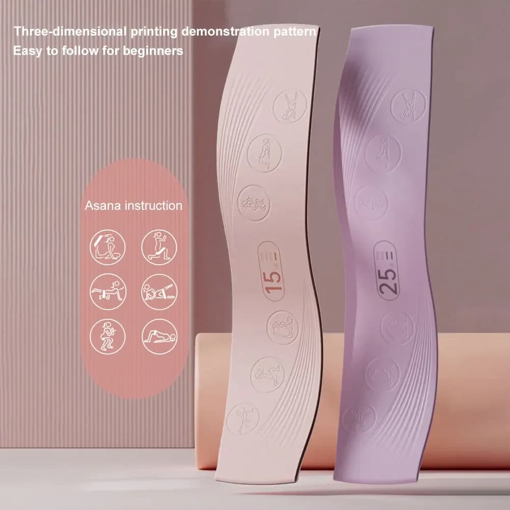 Fasce di resistenza in silicone con 4 livelli di resistenza Fasce elastiche per allenamento per l'allenamento della forza per lo yoga in palestra a casa