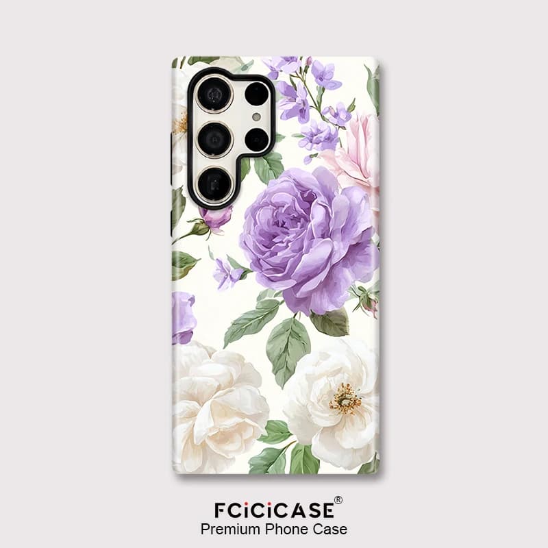 Fcicicase Phone Case For Samsung Galaxy S26 Edge S25 Ultra A56 S23+ A16 A36 S24 Plus A26 Shockproof Flower Pattern Cover