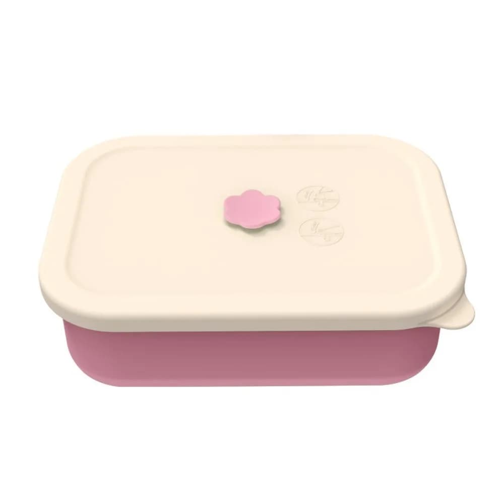 Contenitore per Pranzo in Silicone di Grado Alimentare, Ermetico, Quadrato, Resistente alle Alte Temperature, con 4 Scomparti