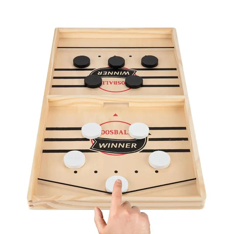 Gioco da tavolo da biliardo in legno Giochi di biliardino Vincitore Gioco di hockey da tavolo Catapulta Scacchi Divertimento interattivo genitore-figlio Giocattolo competitivo