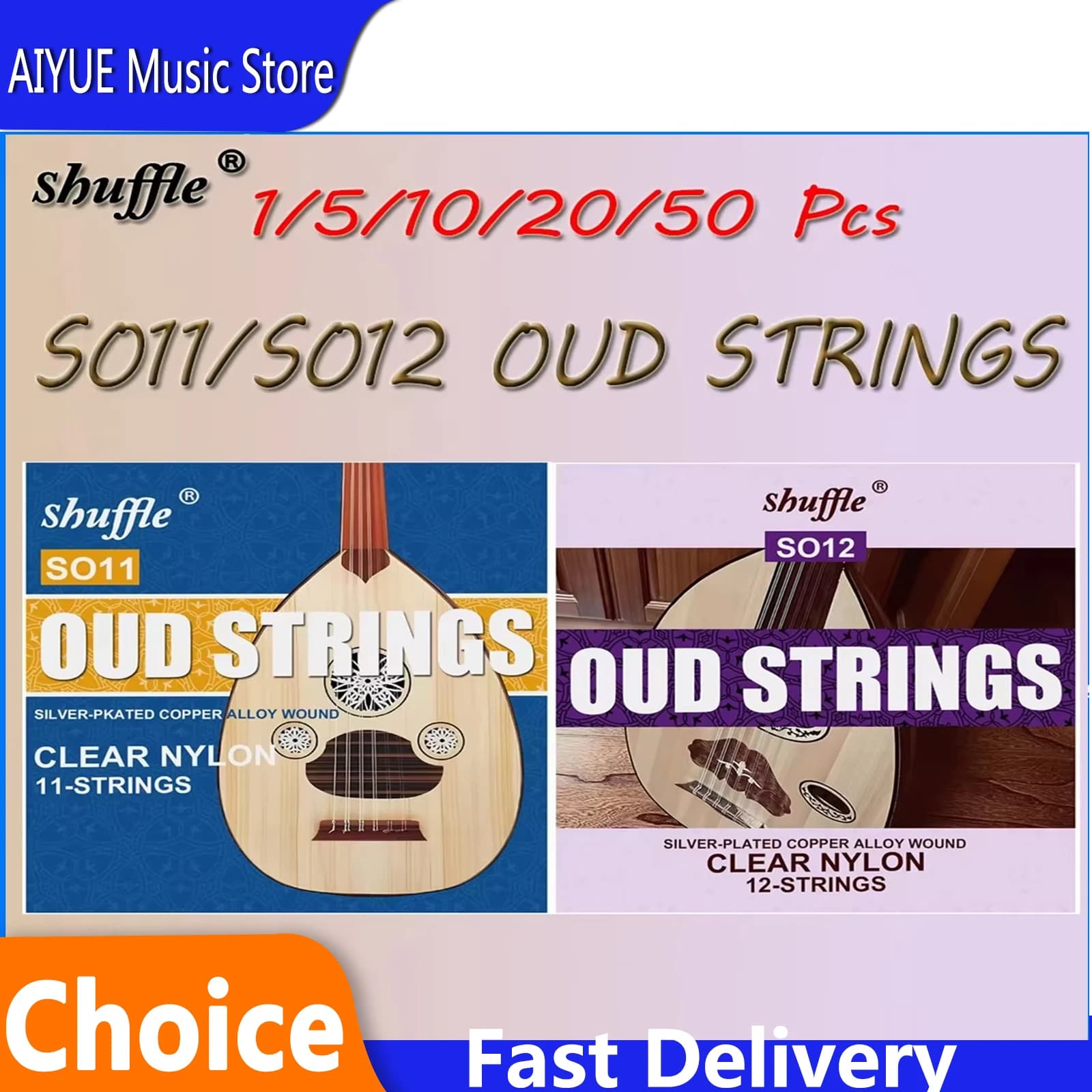 Shuffle Oud Strings Bronze Alloy SO11/SO12 With Anti-Rust Coating Performance-Grade Sweat-Resistant Oud Professiona Parts